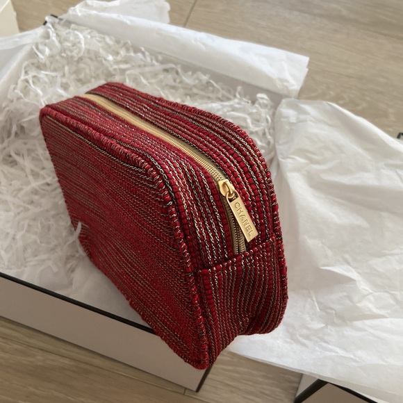 CHANEL Bags Chanel Limited Edition Tweed Makeup Bag In Red Poshmark